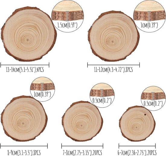 OEM Holzscheiben Set 60 Stück Rund Naturholz ohne Loch 2026