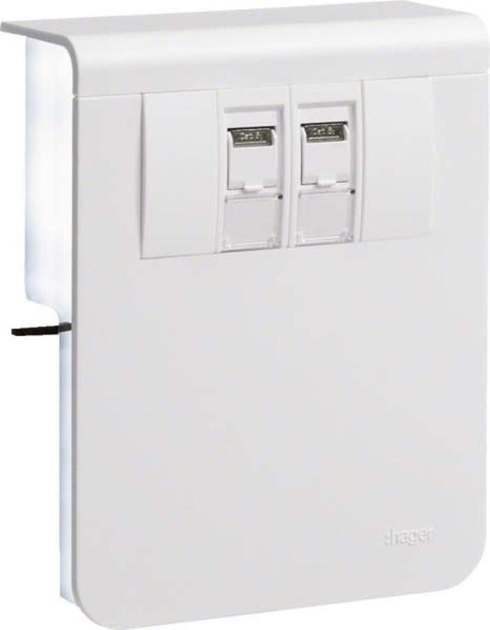 hager Tehalit GeräteträgerDatenanschluss 2xCat.6A/SL20x115 vw SL201159079016