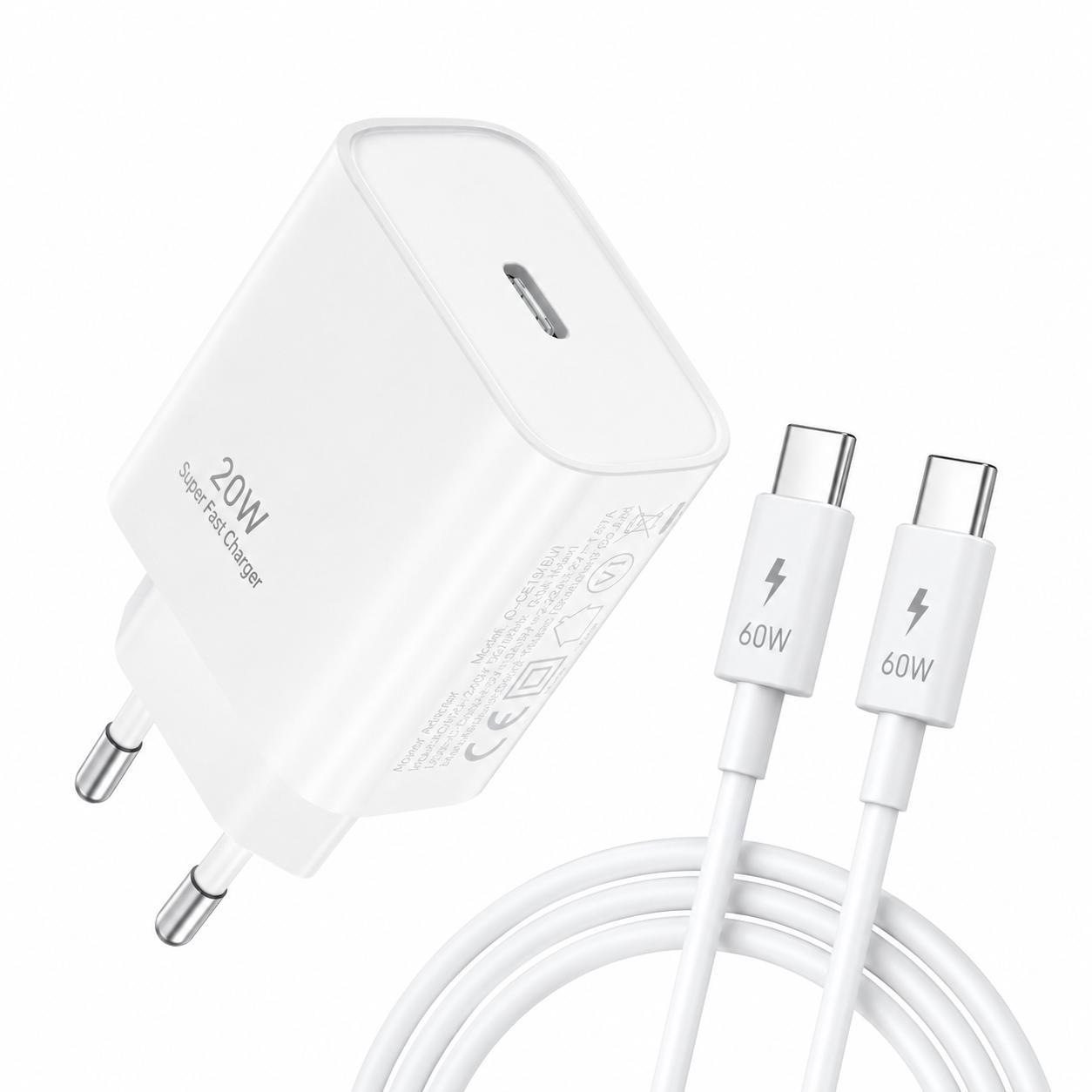 20W, 60W, nabíjací kábel USB-C pre modely Xiaomi 17, 17T, 15, 14T, 14c, 14, 13, 13T, 13c, 12, A3, A4, A5, Ultra, Lite, Poco C75, Redmi Note Pro 4G, 5G, s konektorom USB-C a sieťovým konektorom, farba: biela