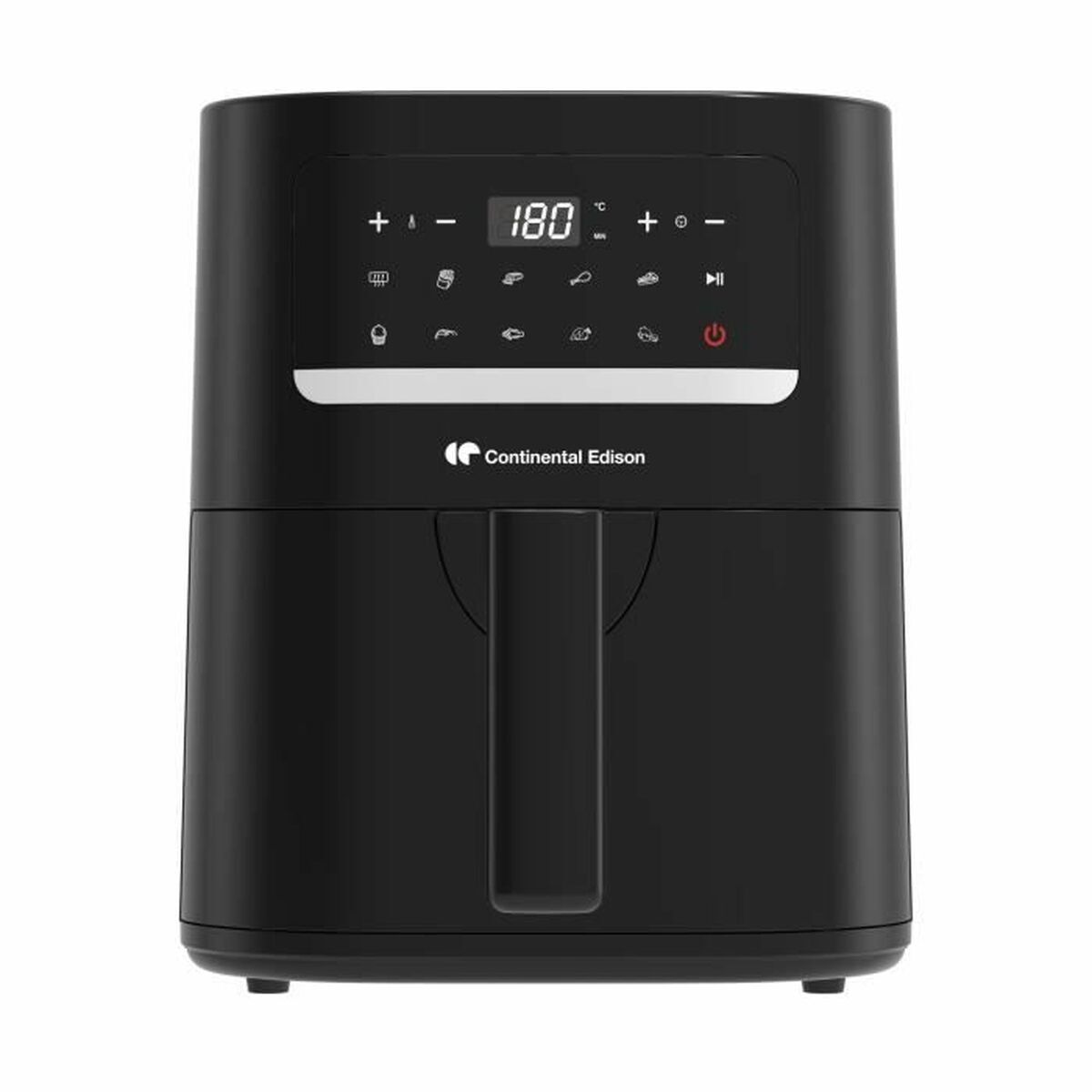 Teplovzdušná fritéza bez oleja, CONTINENTAL EDISON FRSH1400B, 4,5 l, 1400 W, digitálny displej, 10 prednastavených programov, čierna