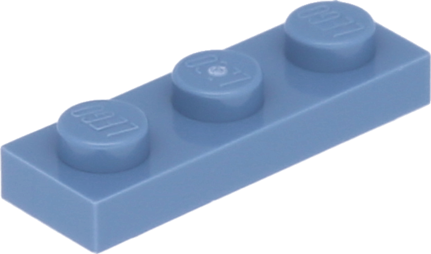 Lego® 1x3 Board 3623 - 250 dielikov Pieskovo modrá