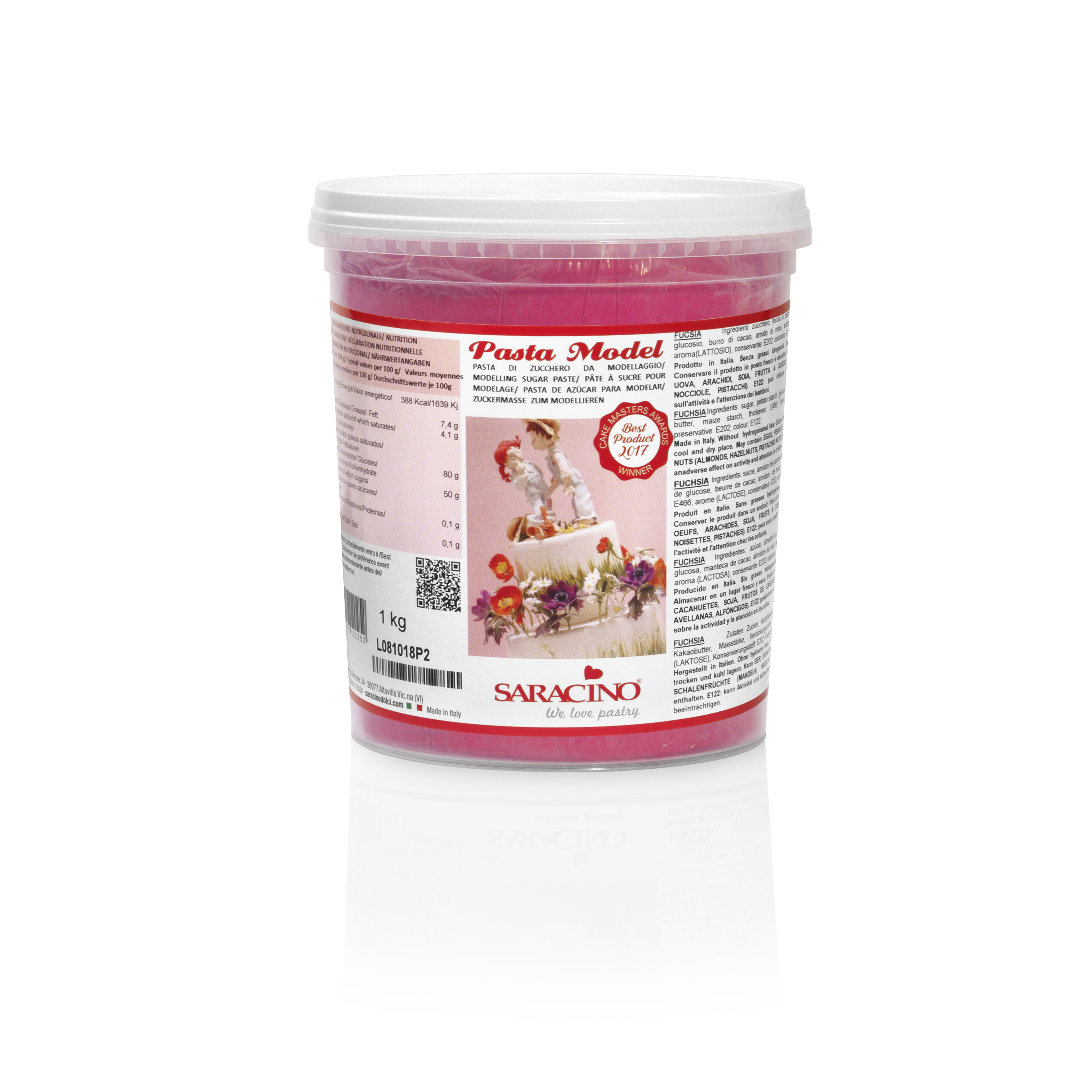 Fuchsia Modellierpaste 1kg - Saracino 50405