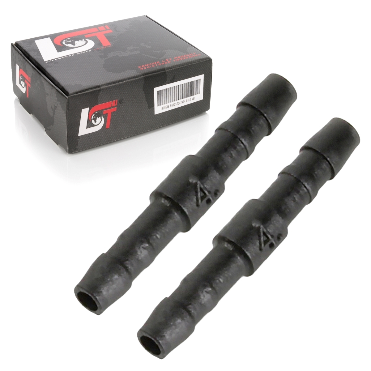 LST 2x Verbinder Verbindungsstück für Rohr und Schlauchverbindungen Ø 4 mm CL-00386 x2
