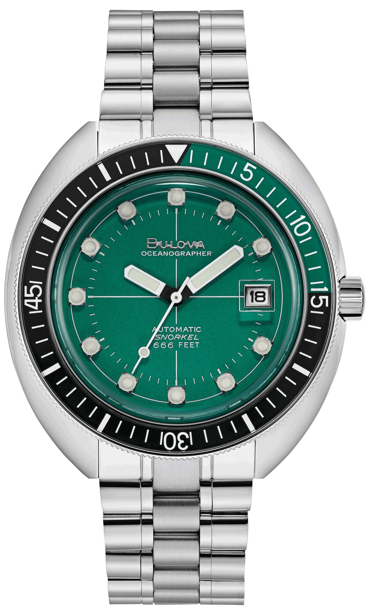 BULOVA 96B322 Oceanographer Uhr Herrenuhr Edelstahl Datum Silber 367351000