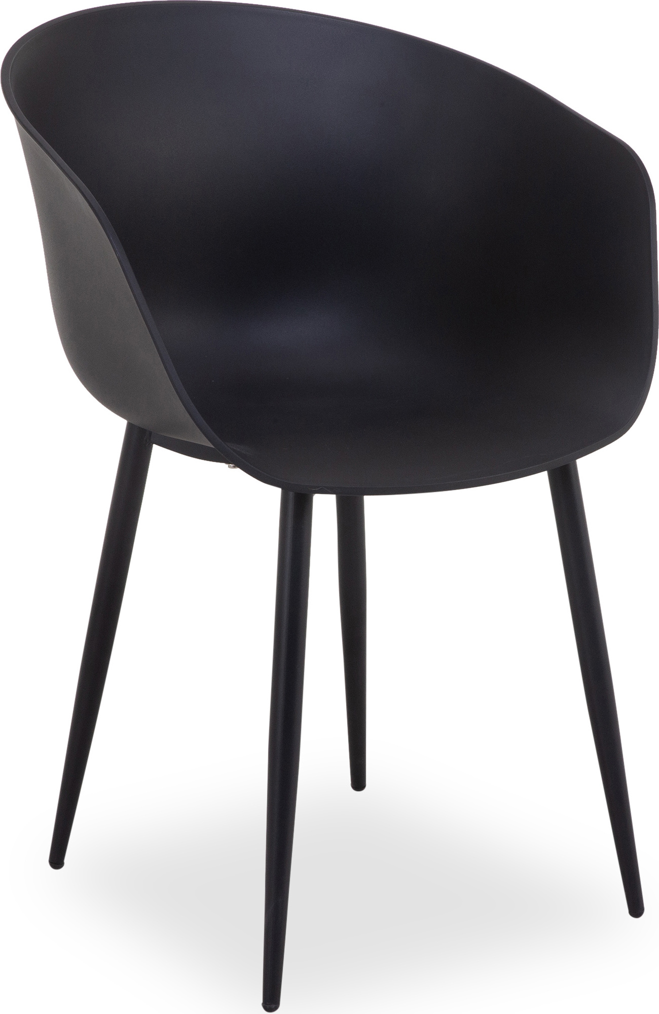 Gartenstuhl outdoor OVADA schwarz BHT 53x59x77 cm schwarz Stapelstuhl 999929