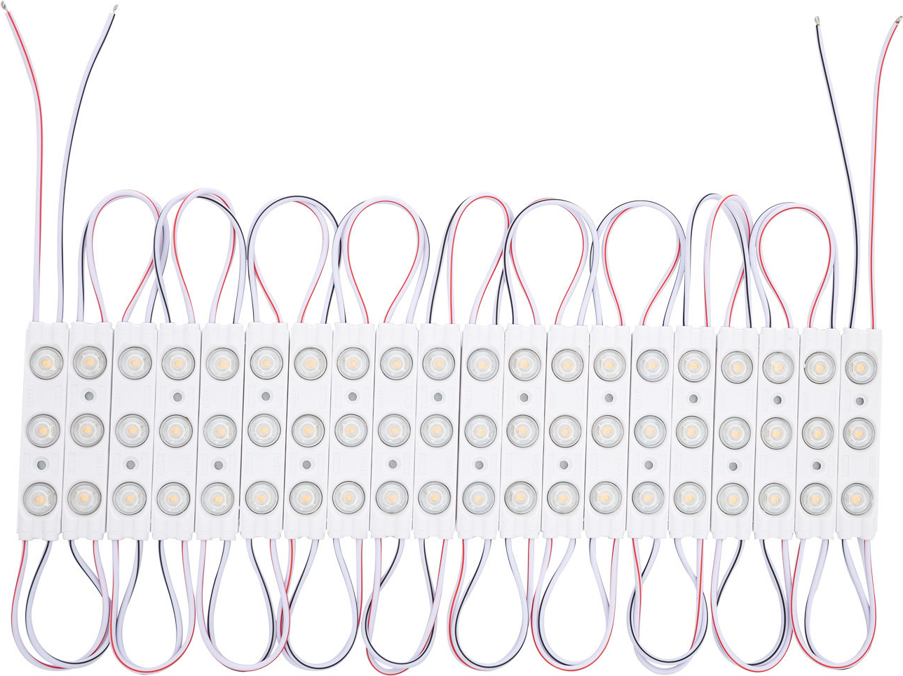 LEDKIA LED-Modul 20 Einheiten 24W IP65 24V DC für Werbeschilder 2.5m 3000K Warmweiß