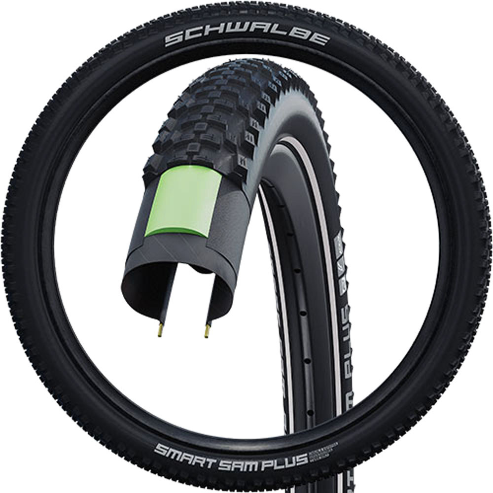 Coppia Pneumatici Schwalbe Smart Sam | 29 X 2,6 Pollici | Copertoncino Filo | Nero