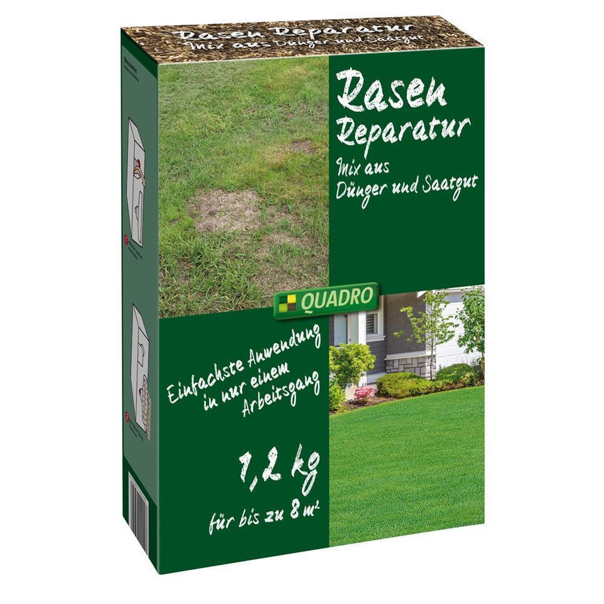 GPI Rasen Reparatur-Mix 1,2 kg für 8m² Fläche, einfache Anwendung nach dem Vertikutieren
