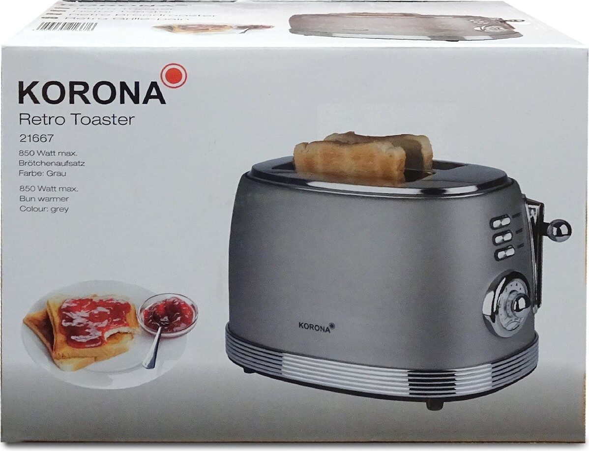 Korona 21667 Retro Toaster grau