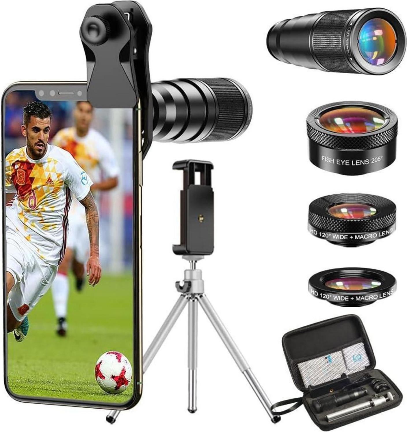 Sonstige APEXEL HD Handyobjektiv-22X Teleobjektiv+25X Makroobjektiv 4 IN 1 Kit iPhone Samsung