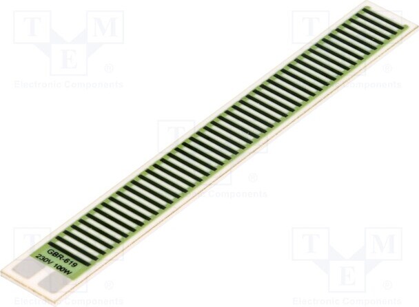 TNE 1x Widerst: thick film Heizwiderst gekt 529 100W 300°C GBR-619-230-100-2 Heizwid _1GH_GBR619-230-100-2