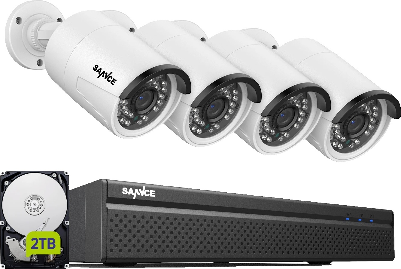 Bezpečnostný kamerový systém SANNCE, rozlíšenie 8MP, integrovaný zvuk, 5MP kamera, 2T