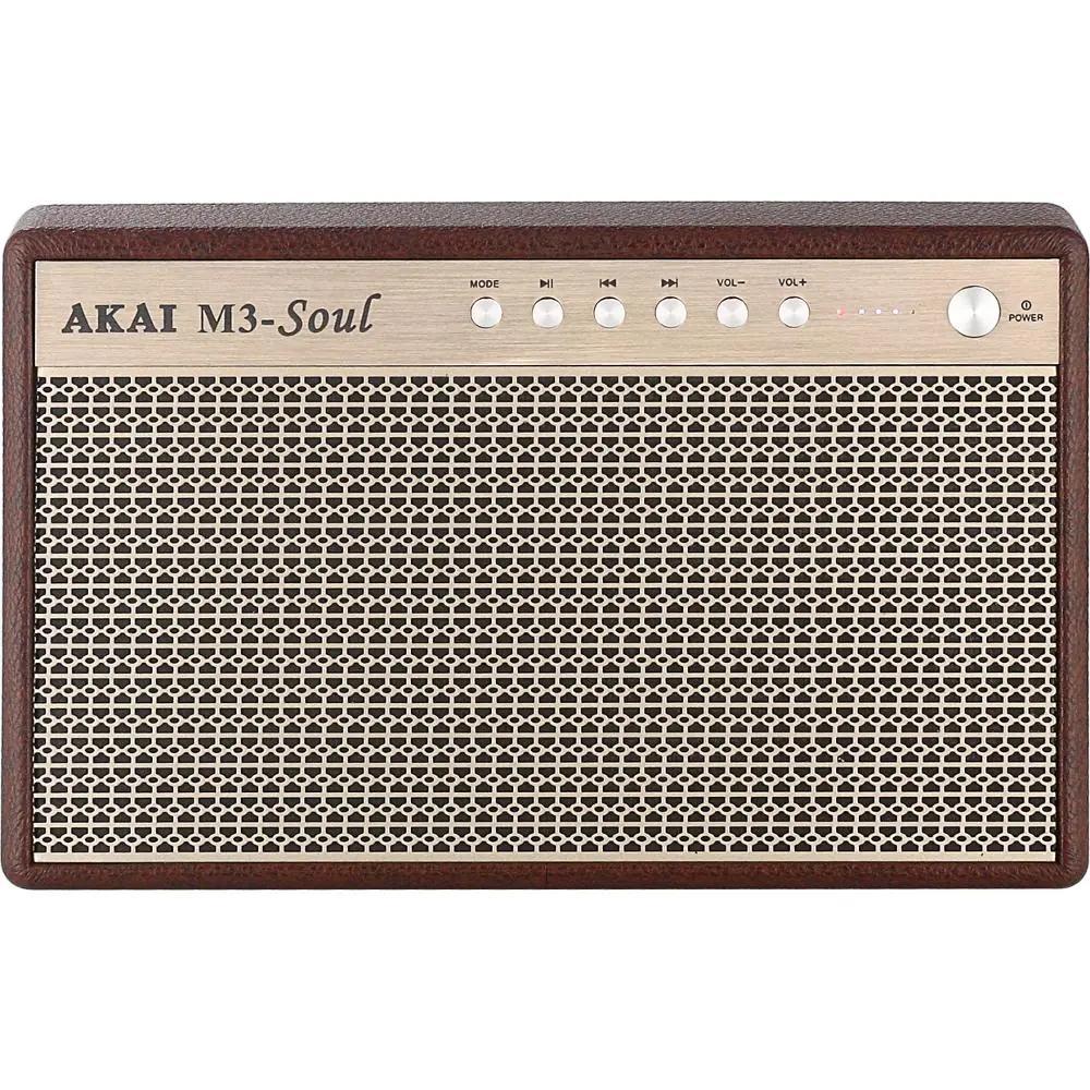 Akai M3 Soul, 20 W, káblový a bezdrôtový, USB typu A, hnedý, obdĺžnikový, tlačidlá