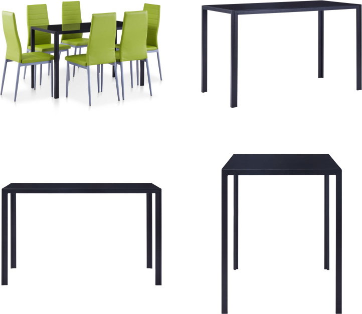 vidaXL 7 tlg. Essgruppe Grün - Esstisch Und Stühle - Esstische Und Stühle - Essgruppe - Essgruppen HL281706