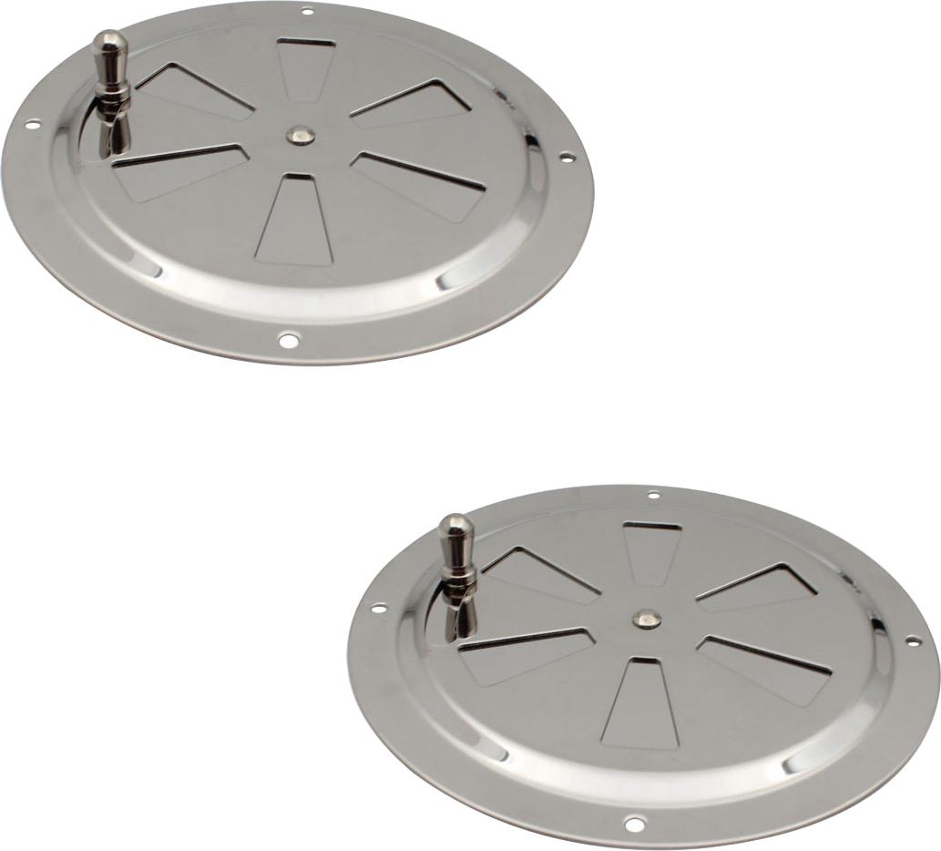 Fokelyi Runder Lüftungsgrill, verstellbarer runder Lüftungsgrill, 2 Stück 125 mm runder Lüftungsgrill aus Edelstahl 316 – Silber KAU-ED-LYS-PH-20251022-240