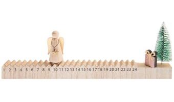 Posuvný adventný kalendár Angel Wood 35x2,5x10,5cm100%