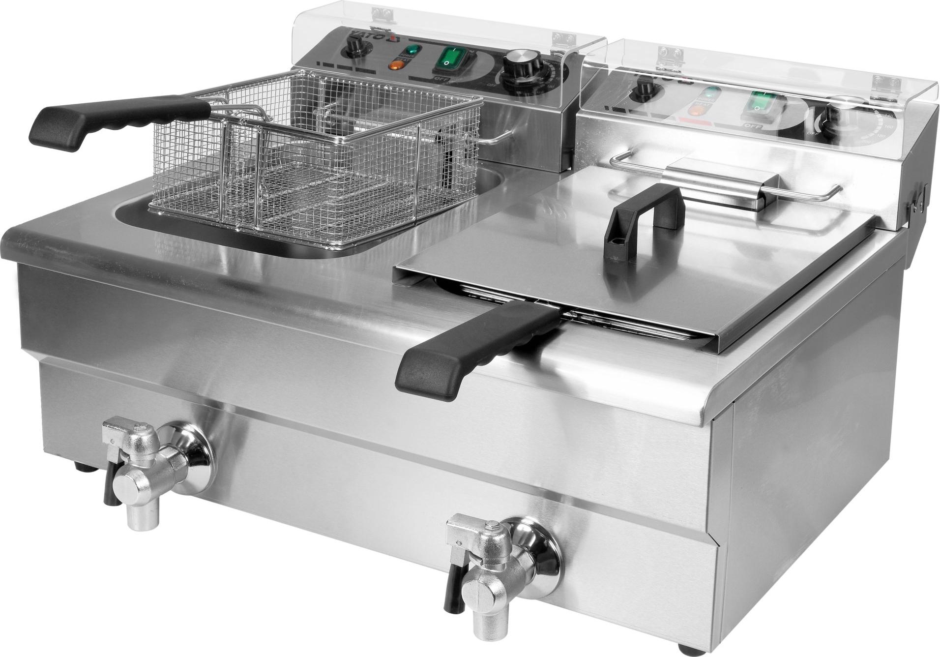 Yato Gastro Zweikammer-Fritteuse mit Ventil 2x 5000W 2x16l TRI-YG-04634