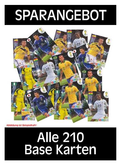Panini WM 2014 Adrenalyn XL-Päckchen – Spar 5 – ALLE 210 Basiskarten