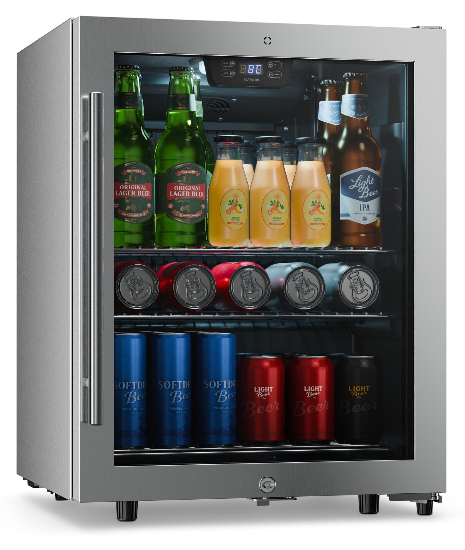 Produktbild von A&S Polarny Flaschenkühlschrank 350 L Mit Glastür, Schwarz, LED-Beleuchtung, 5 Roste – Ideal Für Bier, Dosen & Getränke, Gewerblich