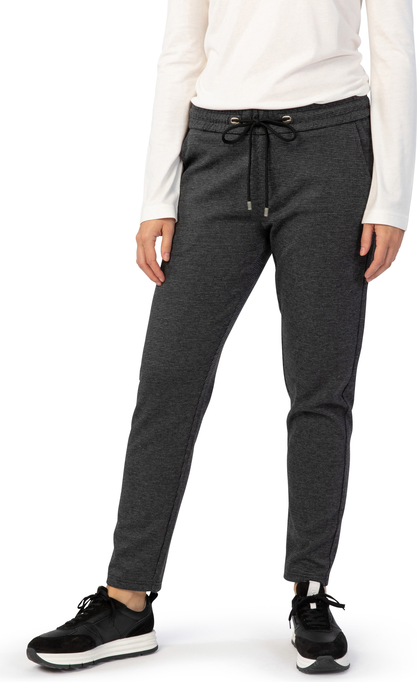 Stooker Women BERLIN PEPITA Damen Jogg Pants Tapered Fit W42 anthra pepita 2211 anthra pepita