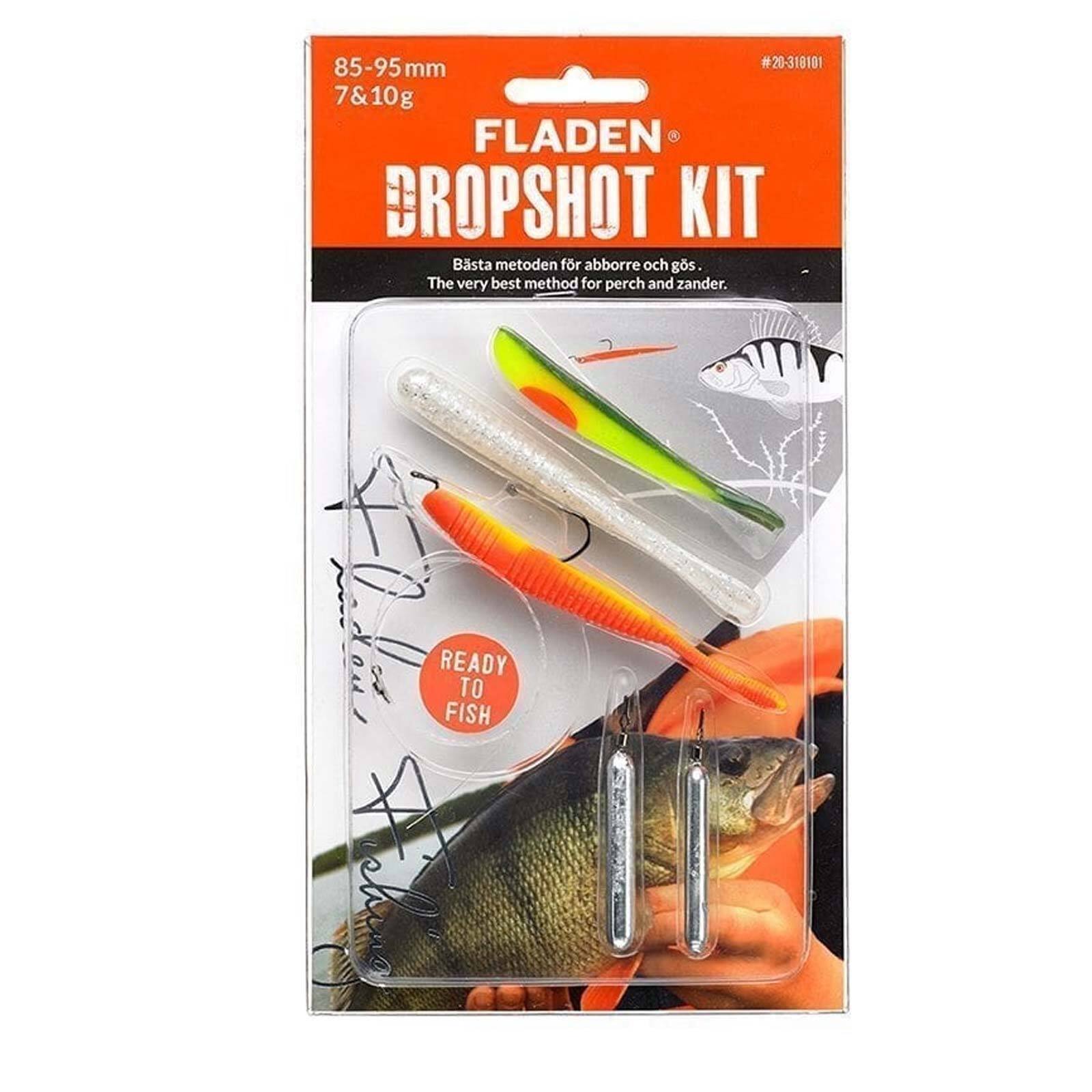 Fladen Dropshot Set 7 & 10g 8,5-9,5cm 6 Teile Angelset 20-310101