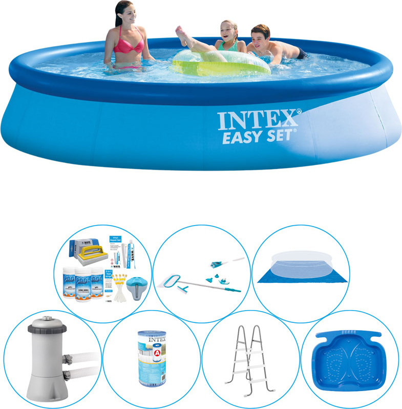 Intex Easy Set Round 396x84 cm - 8-dielny - balenie bazénov All-in-1