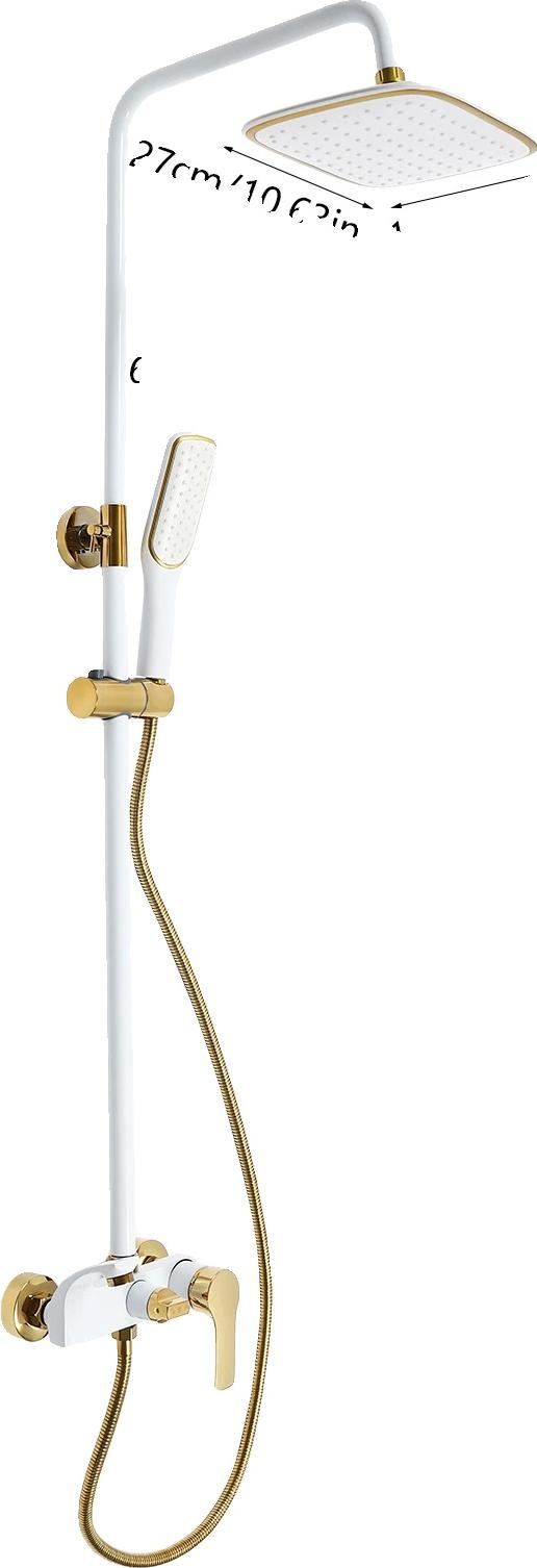 OEM Duschset, höhenverstellbar, 3 Wasserstrahlmodi, WEISS 2372