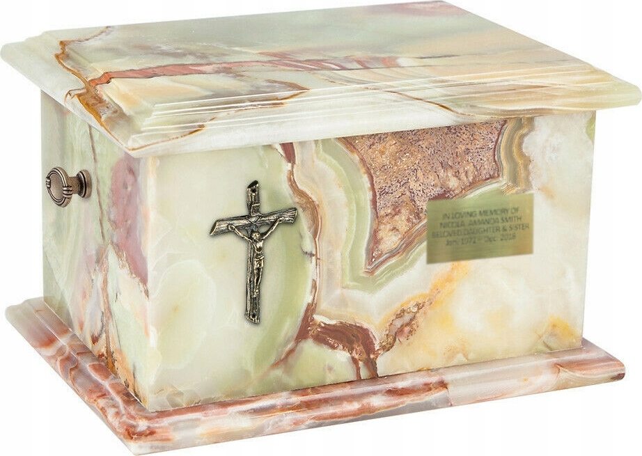 Remember Forever Steinurnen, Natürlicher Onyx. Steinurne Für Asche (Kreuz)