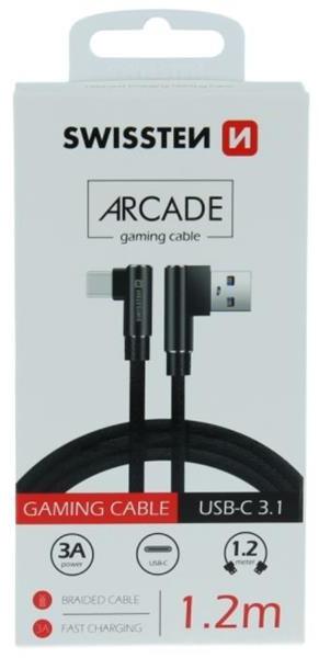 USB kaabel Swissten USB-A - USB-C, 1.2m, nurgaga LKQ1_DO_SWS71528000