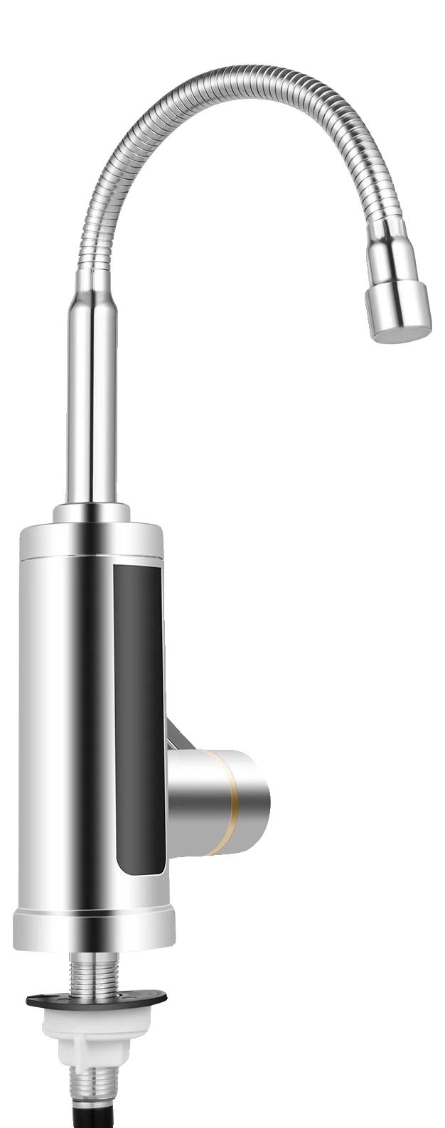 OEM Sofort-Elektro-Wasserhahn, 360° Drehung, Sicherheitsmerkmale, Silber 3302