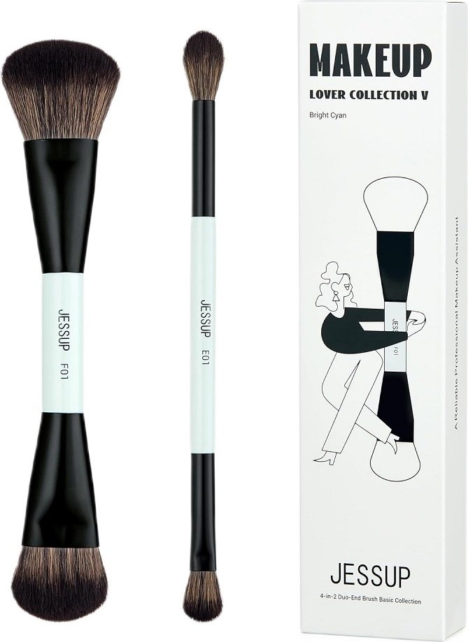 Jessup Duo-End Brush Zestaw pędzli do makijażu T502, 2 sztuki