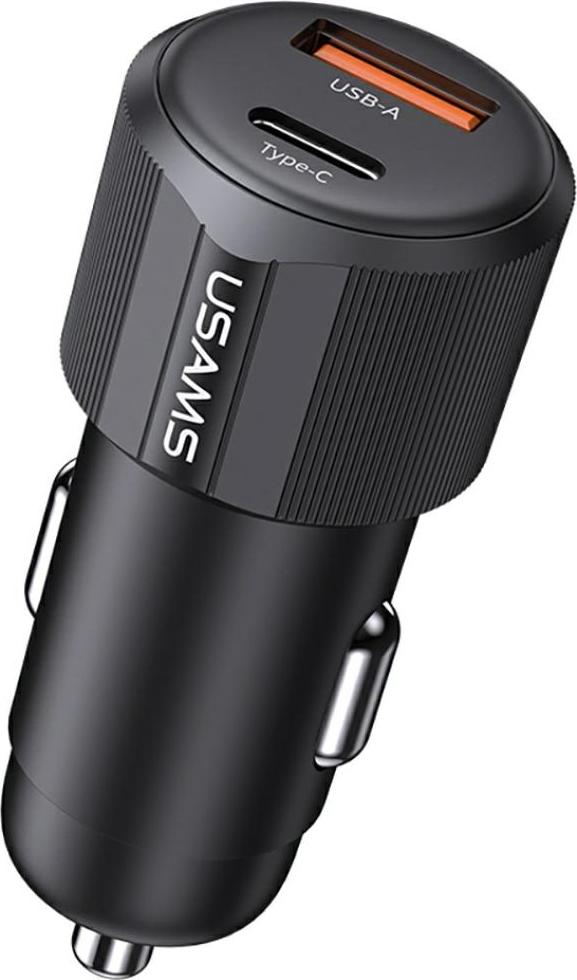 Usams Yt Series Cc283 60W 1Xusb-A 1Xusb-C nabíjačka do auta čierna