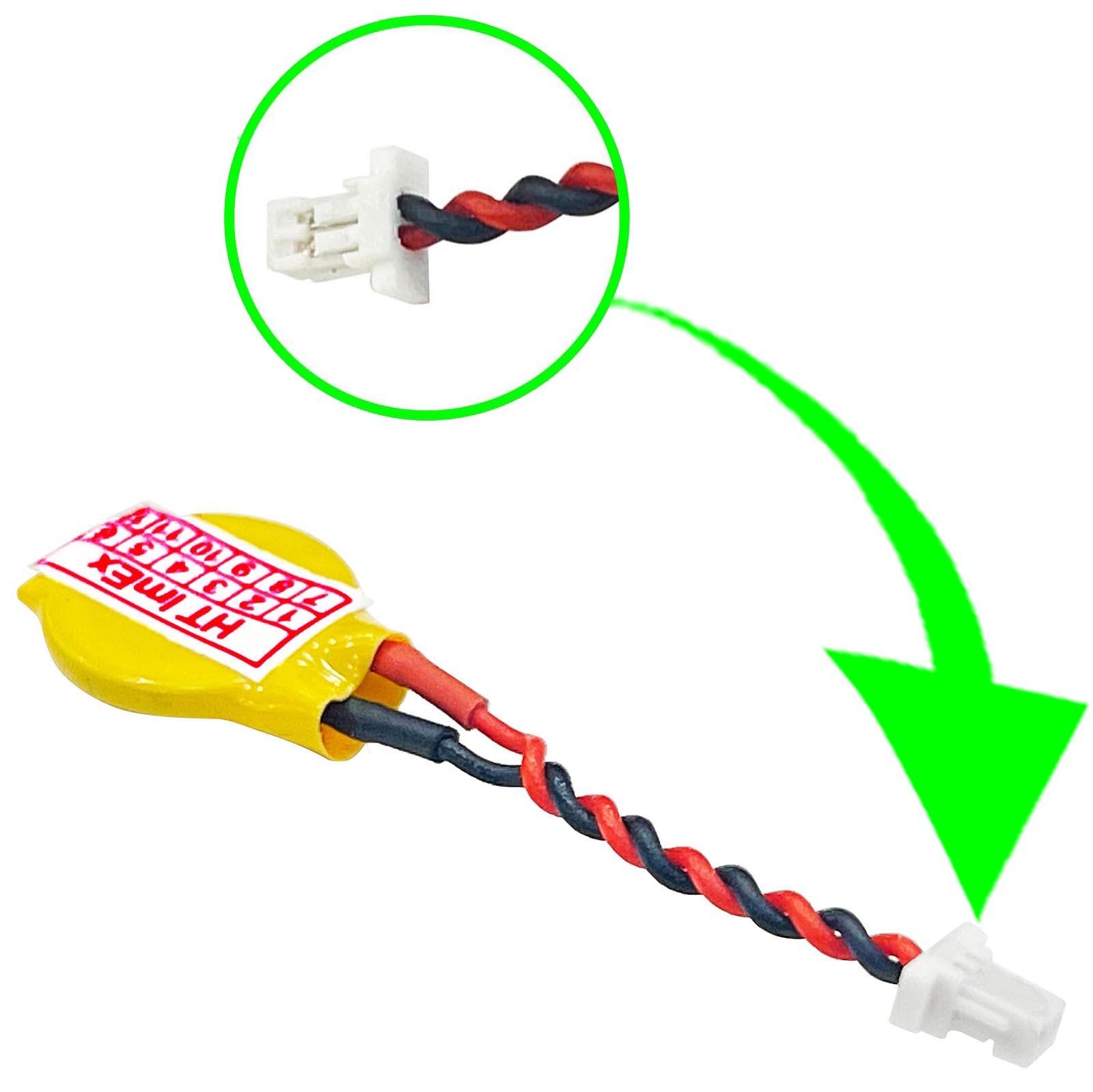 HT ImEx RTC CMOS Battery ML1220 2-Pin Connector 5mm x 2,35mm for Notebook PC BIOS