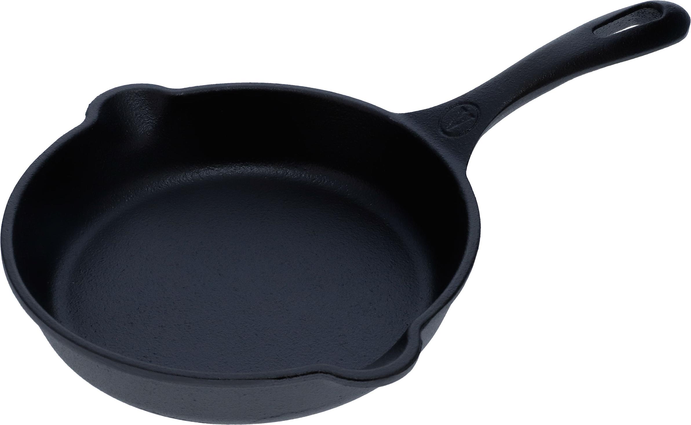 Victoria 35969 Gusseisenpfanne Induction 16,5cm für Feuer, Grill Cast Iron Skillet ohne PTFE Schwarz