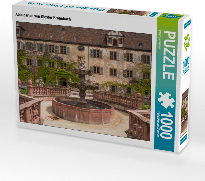CALVENDO Puzzle Abteigarten von Kloster Bronnbach | 1000 Teile Lege-Größe 64x48cm Foto-Puzzle für glückliche Stunden