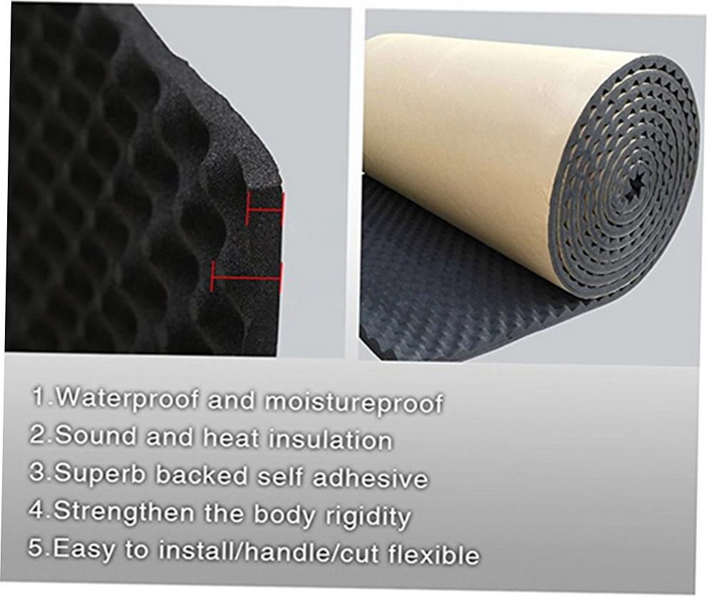 Gistuch Schalldämpfungsmatte, Auto-Dämmung, Schalldämmung, akustischer Dämpfungsschaum, Subwoofer-Pad, 20 mm, 500 x 1000 mm