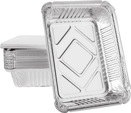 Famanu Aluschalen 1000 ml mit Deckel - 50 Stück 65447