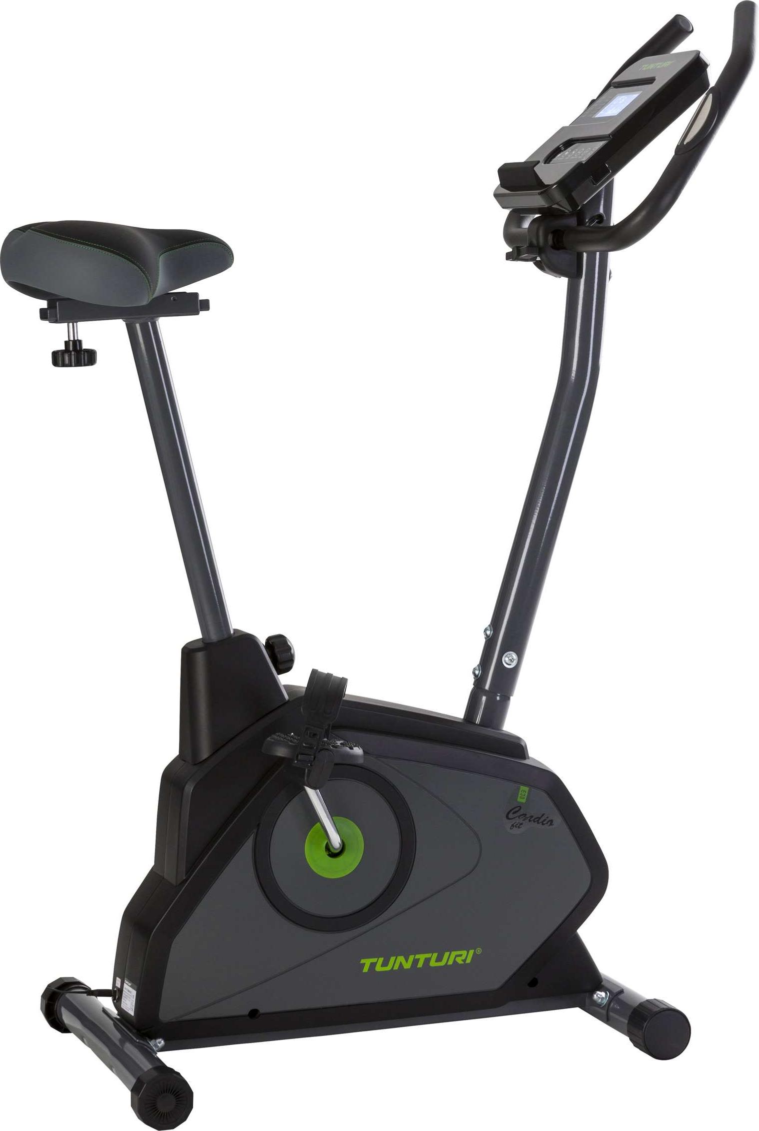 Tunturi Cardio Fit E30 Ergometer Exercise Bike - Cvičebný bicykel - Fitness bicykel - Cvičebný bicykel s ručnými snímačmi pulzu + držiak na tablet - magnetický brzdový systém a LCD displej