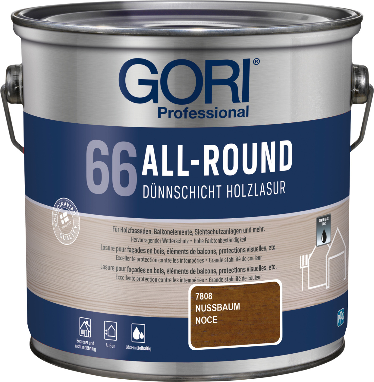 PPG Coatings 2,5L Gori 66 Holzlasur nussbaum Holz Lasur Holzschutz Holzschutzlasur