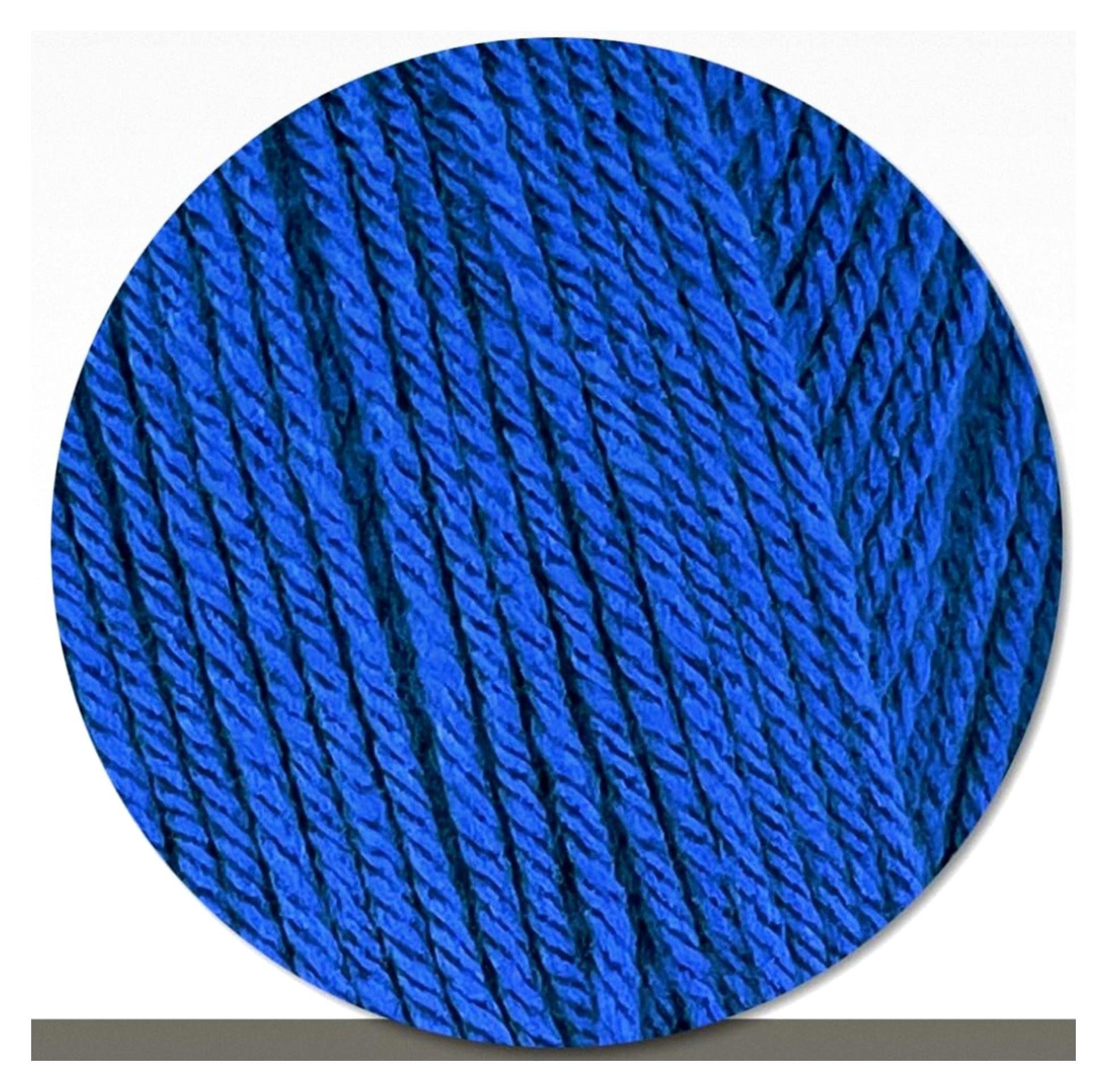 Markenlos Frida's Erste Wolle 100g Anti-Pilling (17 - Königsblau) fusselfreie Strick- und Häkelwolle