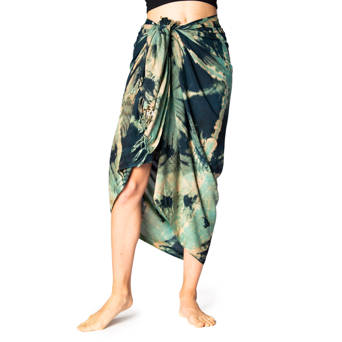 Sarong PANASIAM Motif Dragon-fly – Taille L, 188x116 Cm, Viscose De Qualité, Fait Main, Multi-usage (paréo, Serviette, écharpe)