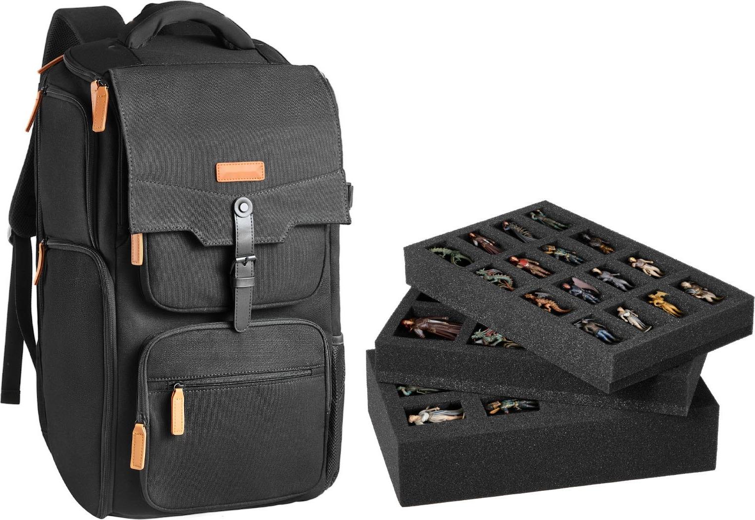 StarTech Miniaturen-Transporttasche - Aufbewahrungstasche für Tabletop-Miniaturen - Für 58 Infanterie-Minis - 3 Schaumstoffeinlagen - Tragegriff & verstellbarer Schultergurt - Viel Stauraum CDGD58BBFHXDM7CZN001V0