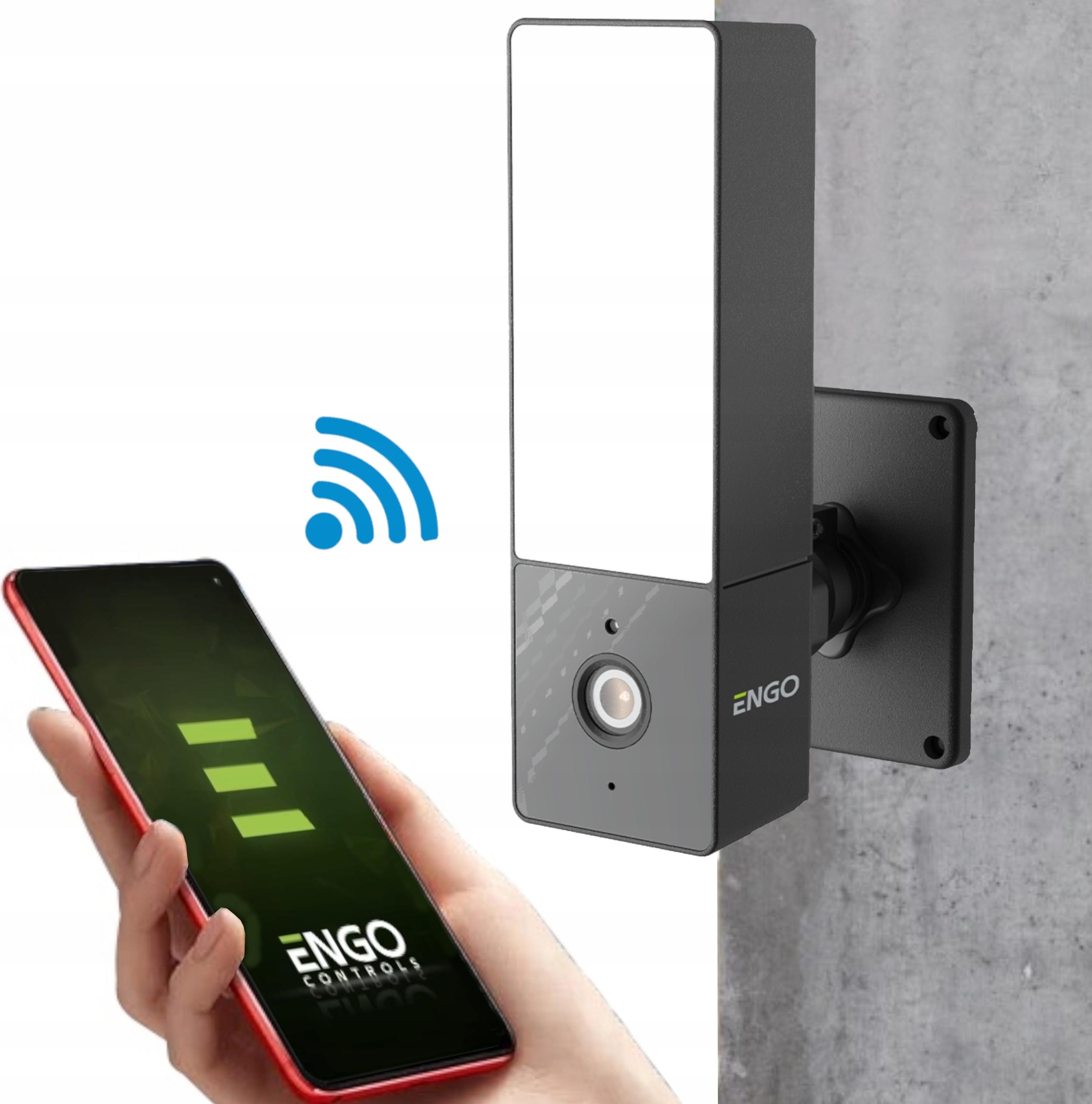 Sanitas | Inteligentná kamera ENGO ECAM-L1 – 4 MP – biela – Wi-Fi – nočné videnie – detekcia pohybu – IP65