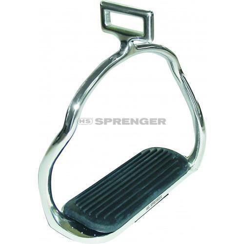 Sprenger Island-Steigbügel mit schwarzer Einlage 120 mm Trittweite, Farbe:silber, Größe:120 mm Spre-4425612256