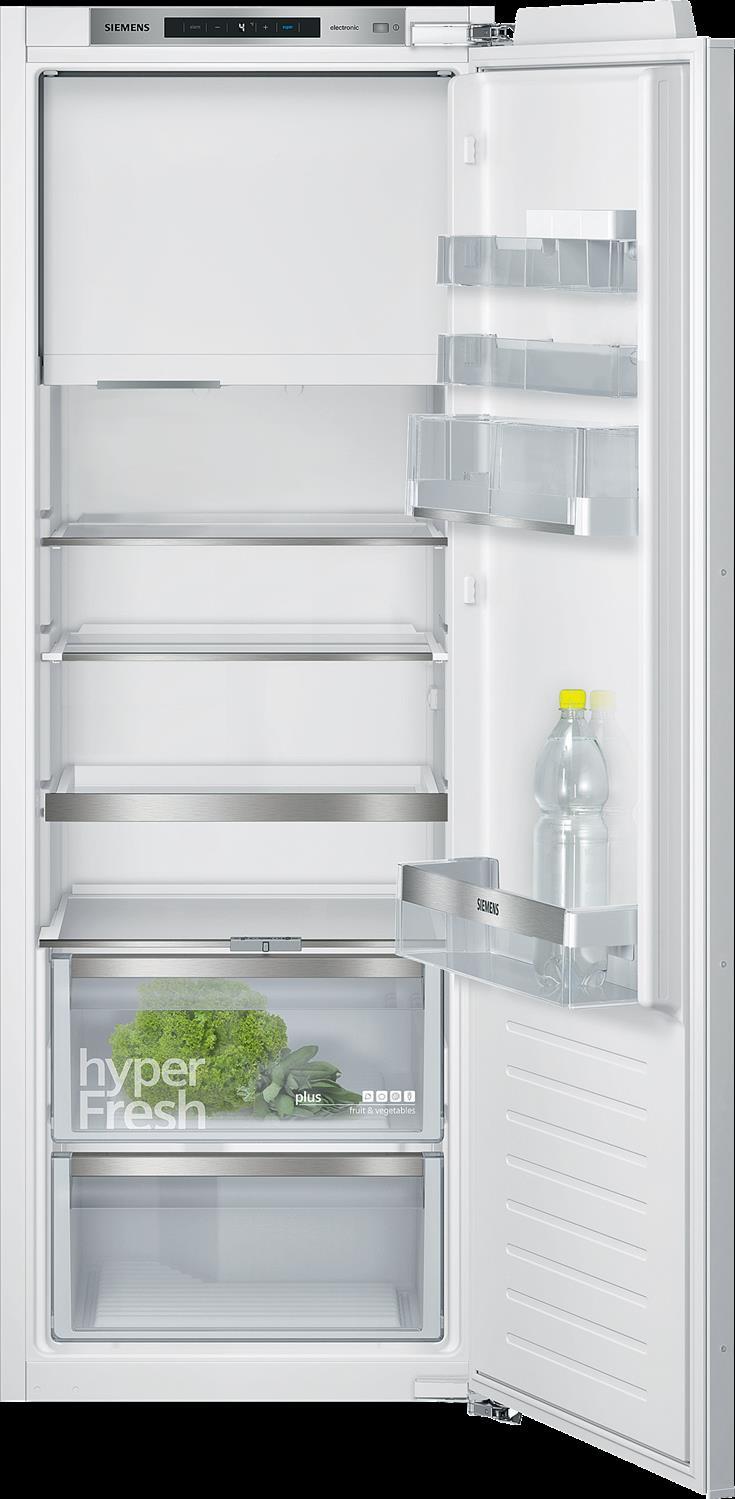 Siemens iQ500, vstavaná chladnička s mrazničkou, 158 x 56 cm, plochý záves s mäkkým zatváraním zásuvky, KI72LADE0