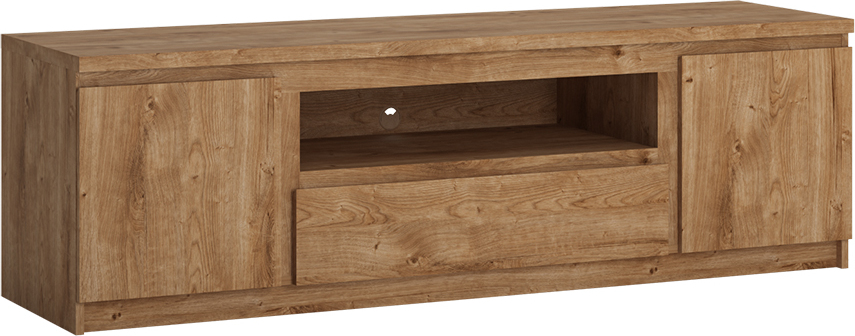 Wohnzimmer TV Lowboard in Eiche Nb. FORTALEZA-129, B/H/T ca. 165,4/51,1/45 cm