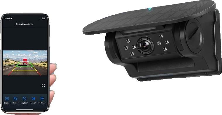 Kamera do auta, rozlíšenie 720P HD, infračervené nočné videnie, bezdrôtové pripojenie, vodotesnosť IP67, kompaktné rozmery