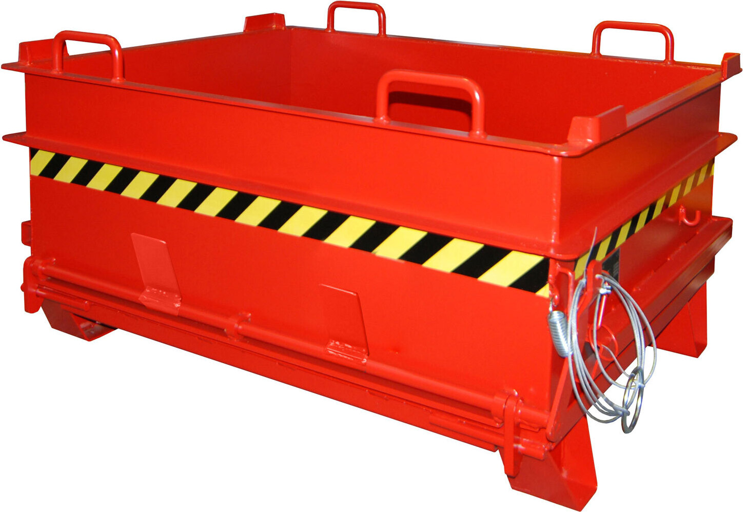 Bauer Baustoffcontainer BC 500 (Steinklammer-Entriegelung), lackiert, Feuerrot