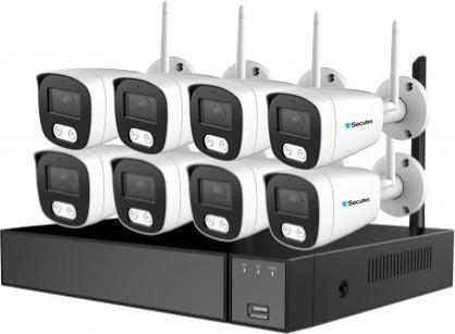 WiFi-Kamerasystem Secutek SLG-LW2MC84B1 - 8 x 2MP Kamera, NVR