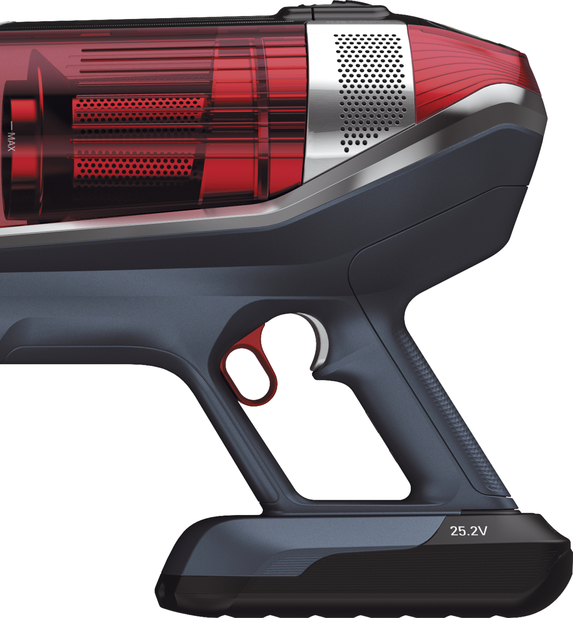 Rowenta X-Force RH9877, Tyčový vysávač 2 v 1, Bezvreckové, Šedá, Červená, Suchý, 82 dB, Batérie